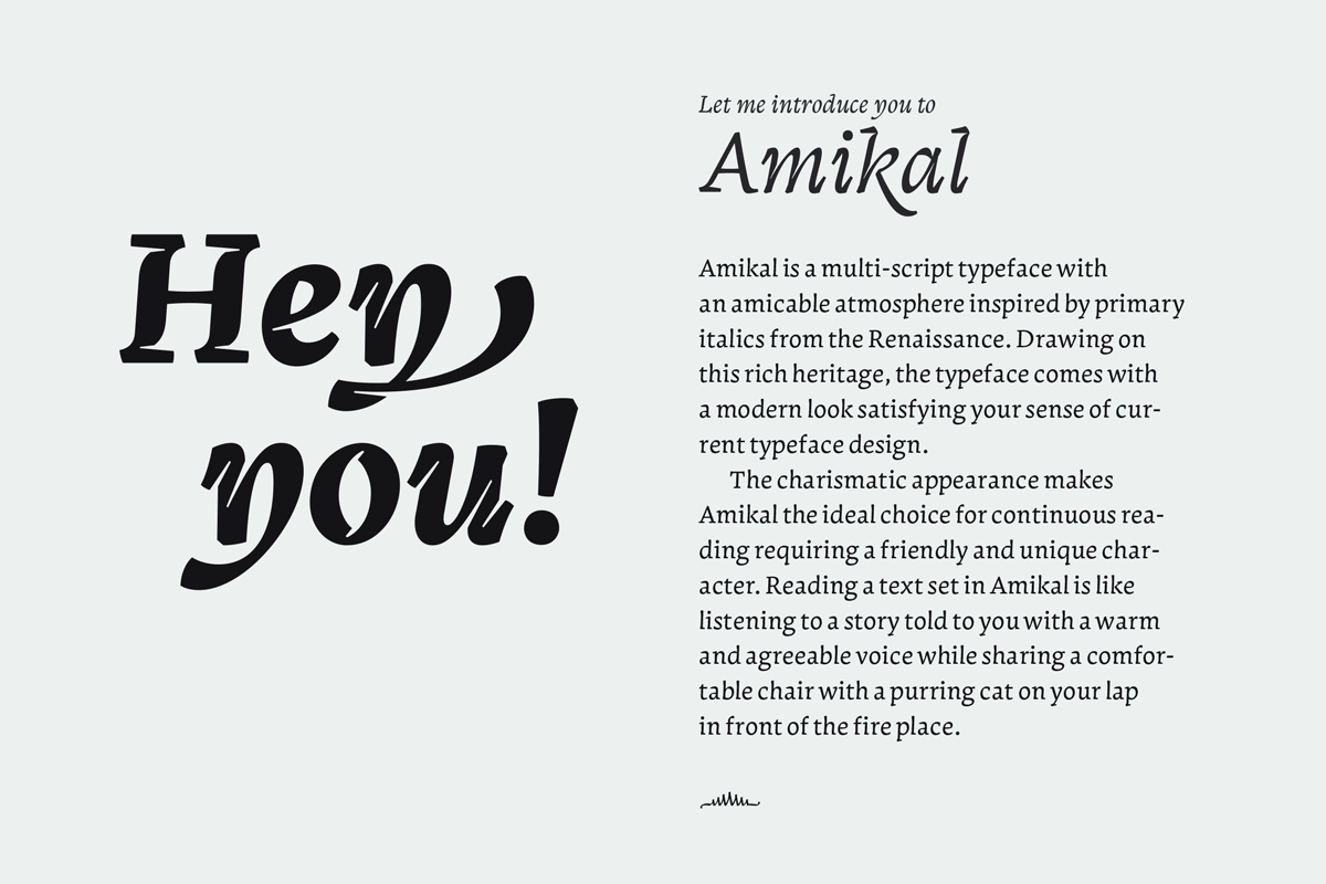 Amikal Schriftmuster